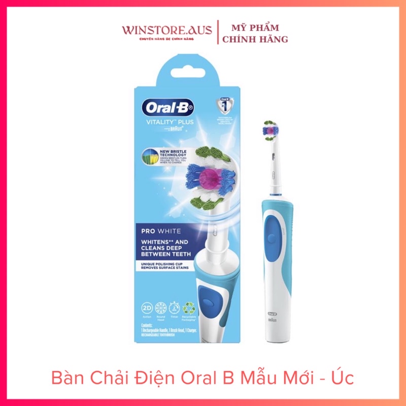 Bàn Chải Điện Oral B Vitality Plus Chính Hãng Úc Mẫu Mới
