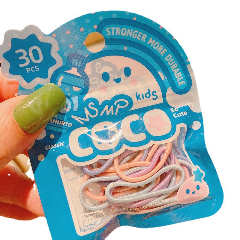 Set dây chun buộc tóc siêu co giãn cột êm cho cả bé gái TIMSTORE thun cột tóc dày dặn màu sắc tươi sáng phong cách hàn