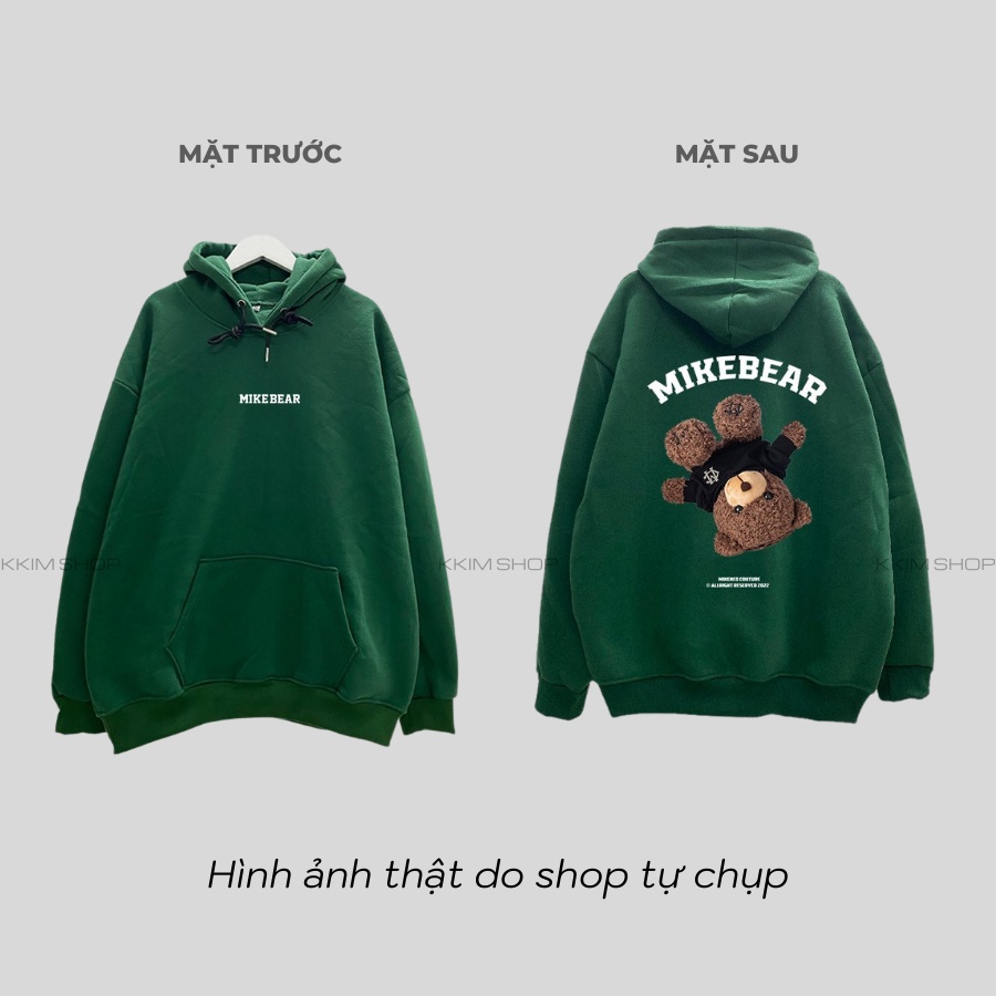 ✔️RẺ✔️Áo hoodie gấu ngược Mikebear nỉ bông cao cấp Unisex