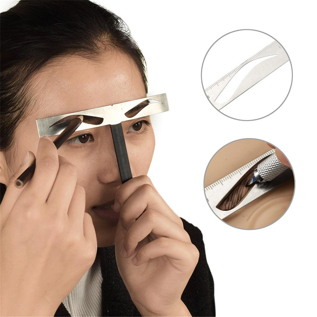 Thước Kẻ Lông Mày Vĩnh Viễn Chuyên Nghiệp Bằng Thép Không Gỉ