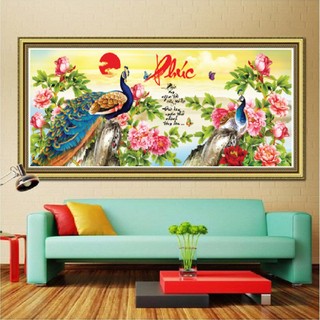 Tranh đính đá chữ Phúc KT:108x50cm,tranh chưa đính đá và chưa khung