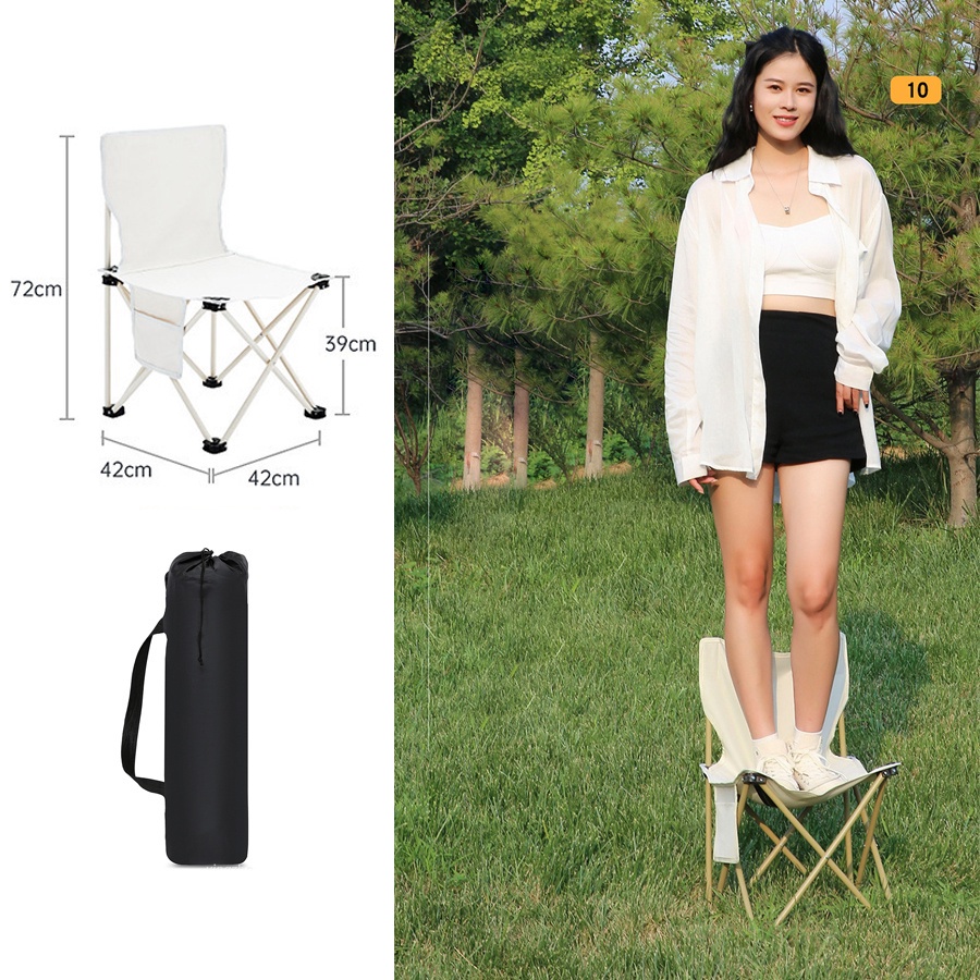 Ghế Xếp Dã Ngoại, Câu Cá Khung Kim Loại Chịu Lực Tốt, Ghế Gấp Gọn Camping Du Lịch Độc Lạ