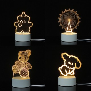 Đèn ngủ 3d trang trí decor phòng ngủ, thích hợp làm quà tặng sinh nhật tình yêu - BinaShop