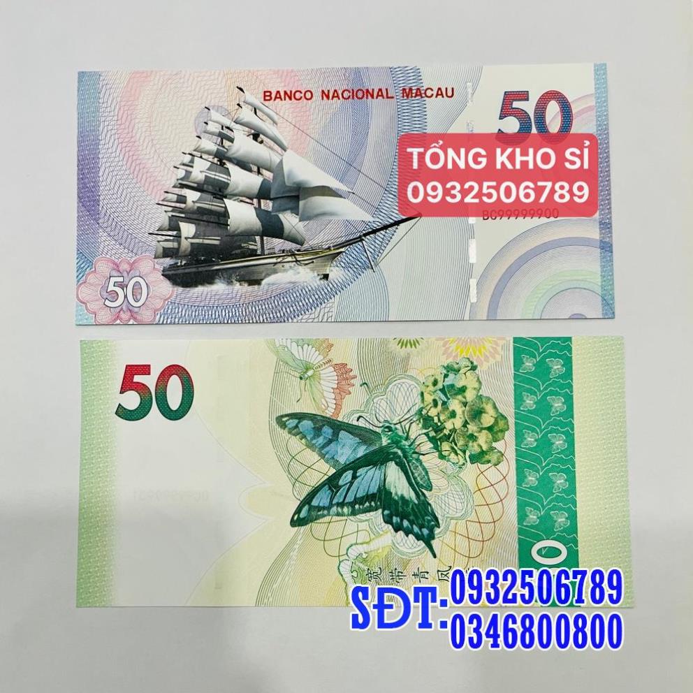 [BÁN CHẠY] Tờ Tiền Kỉ Niệm Thuận Buồm Xuôi Gió Của Macao, Có Bảo An Siêu Đẹp - Phong Thủy May Mắn