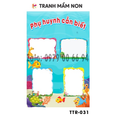 Decal Mầm Non- GÓC TUYÊN TRUYỀN PHỤ HUYNH C