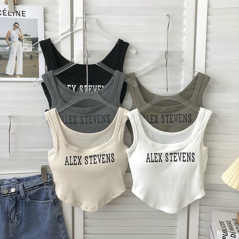 ♥️ Shop Uy Tín ♥️Áo Bra croptop chất cotton in chữ năng động. Áo croptop nữ Alex