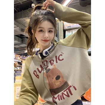 Áo Thun Nữ Cổ Tròn Dáng Rộng In Họa Tiết Phong Cách Vintage