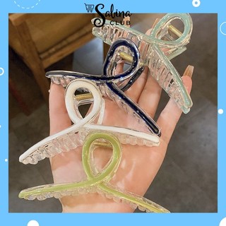 Kẹp tóc nữ dạng xoắn phối viền màu mẫu mới siêu hot