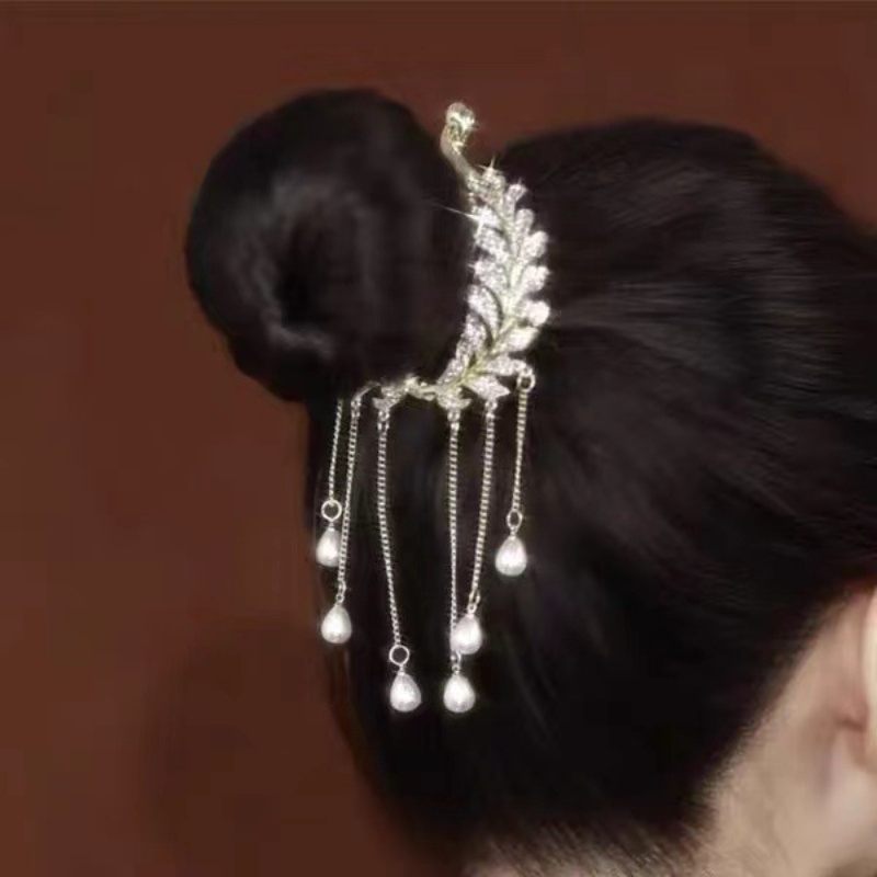 Kẹp tóc tua rua Hàn Quốc Kẹp tóc kim loại thời trang kẹp tóc kim cương cao cấp kẹp tóc phụ nữ kẹp tóc