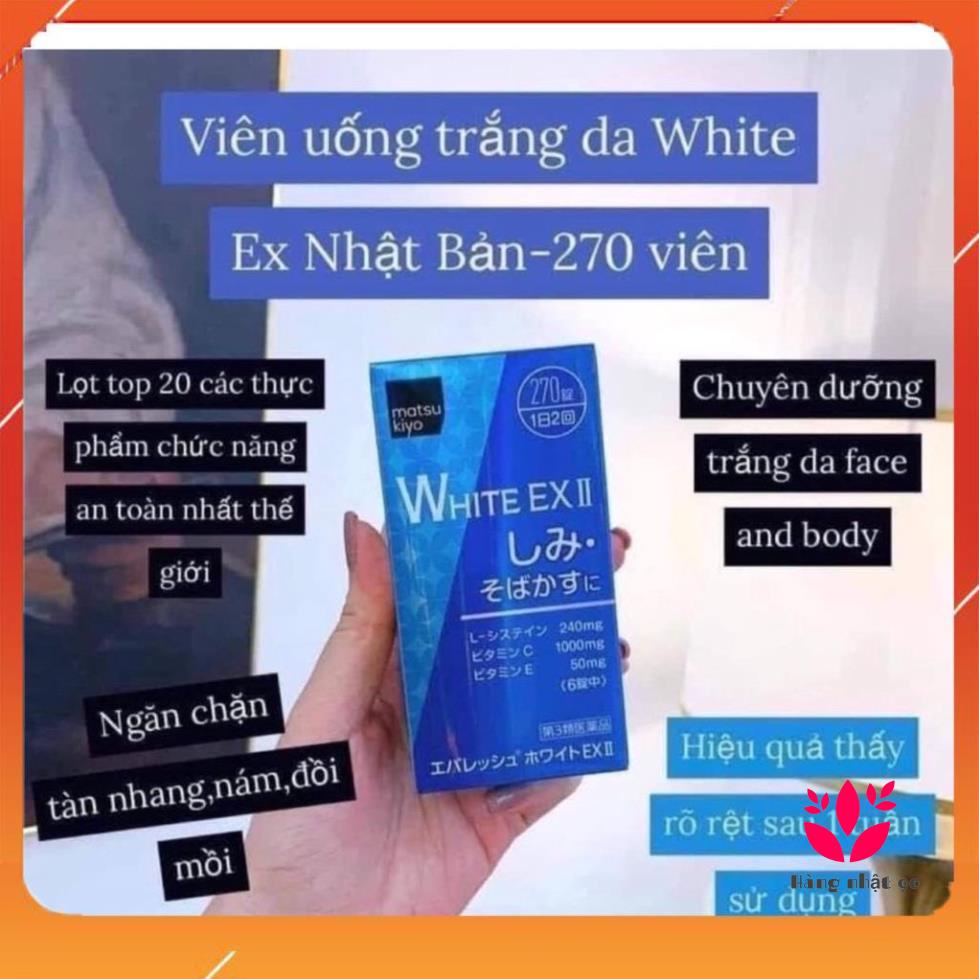 Viên uống Skin White EX ll 270 viên trắng da, mờ thâm nám Nhật Bản   Nhật Bản