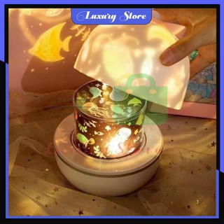 Đèn Ngủ Chiếu Sao Vũ Trụ, Cổ Tích, Đại Dương, Sinh Nhật, Giáng Sinh - Đèn LED 3D Xoay Tự Động Lãng Mạn