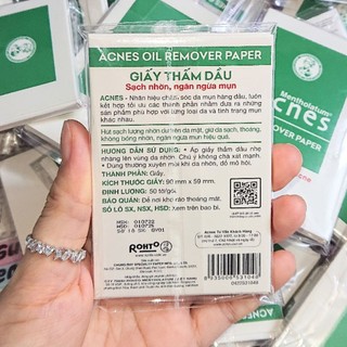Giấy thấm dầu Acnes 100 tờ