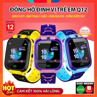 Đồng Hồ Thông Minh Q12 Định Vị GPS Dành Cho Bé (Có Camera) 1.44 inch, Chống Nước IP67, Cuộc Goi SOS Khẩn Cấp