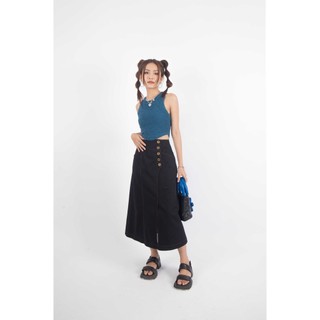 Áo croptop cổ tròn vạt bầu | Hara Top | Secodee