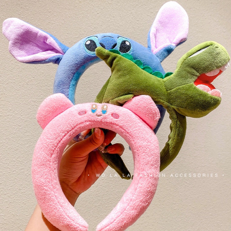 Băng Đô Nhung Lông Thiết Kế Hình Chú Gấu Hoạt Hình Dễ Thương