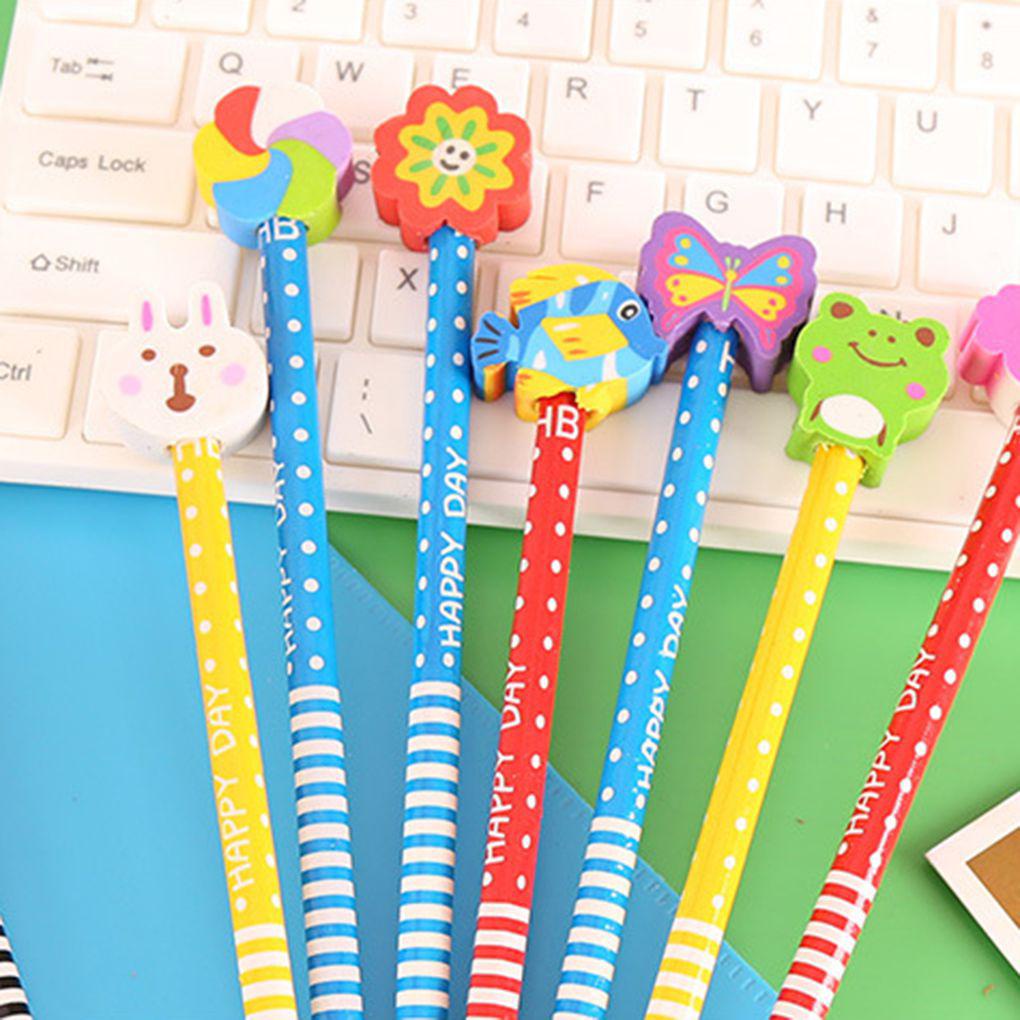 Set 10 Bút Chì Gỗ Họa Tiết Hoạt Hình Dễ Thương