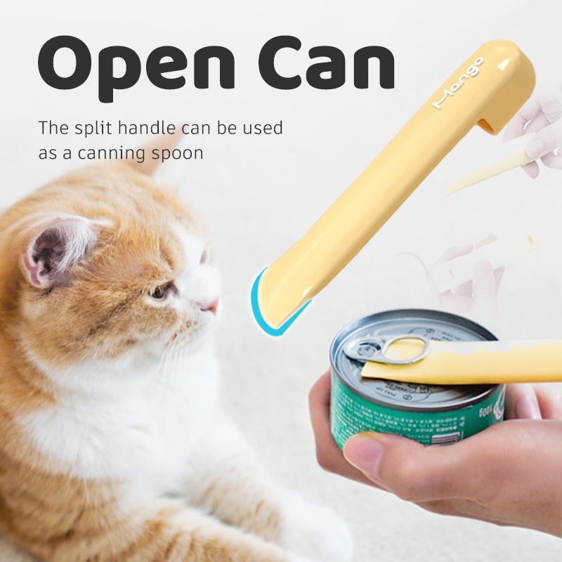 HamshMoc Muỗng Đo Lường Thức Ăn Cho Mèo Thiết Kế Cong Tay Cầm Dài Đa Năng Dễ Vệ Sinh