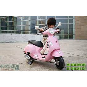 Xe máy vespa cho bé, Xe máy điện trẻ em sử dụng chân ga đa chức năng-BabiboKids