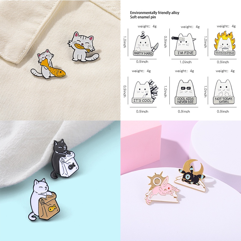 Hoạt Hình Ghim Cài Áo Hình Động Vật Dễ Thương