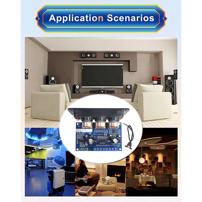 Bảng Mạch Khuếch Đại Âm Thanh Kỹ Thuật Số 2.1 2x25W + 50W BT5.0 DC12-20V