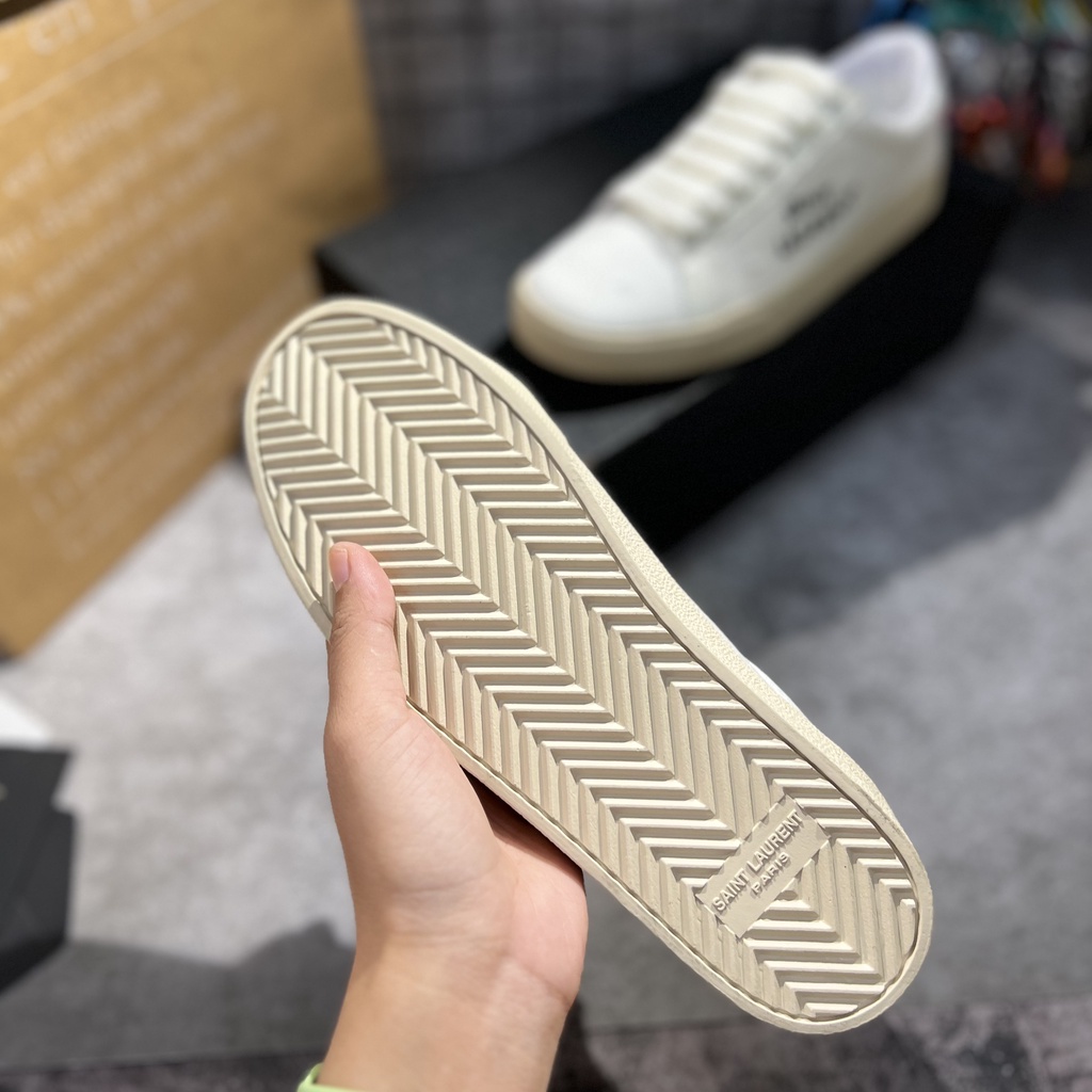 Giày Thể Thao Sên Laurent Classic Sneaker màu kem chất lượng cao