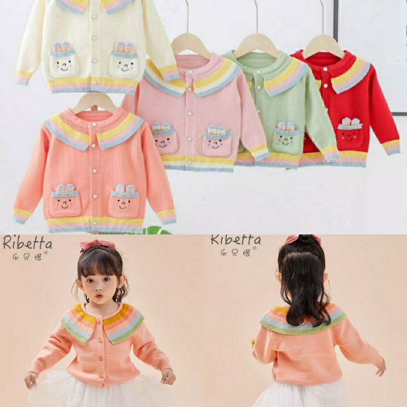 Áo len 2 lớp họa tiết Cầu Vồng cho bé, chất len ấm, mịn - Hàng cao cấp, màu rất xinh (10-23kg)