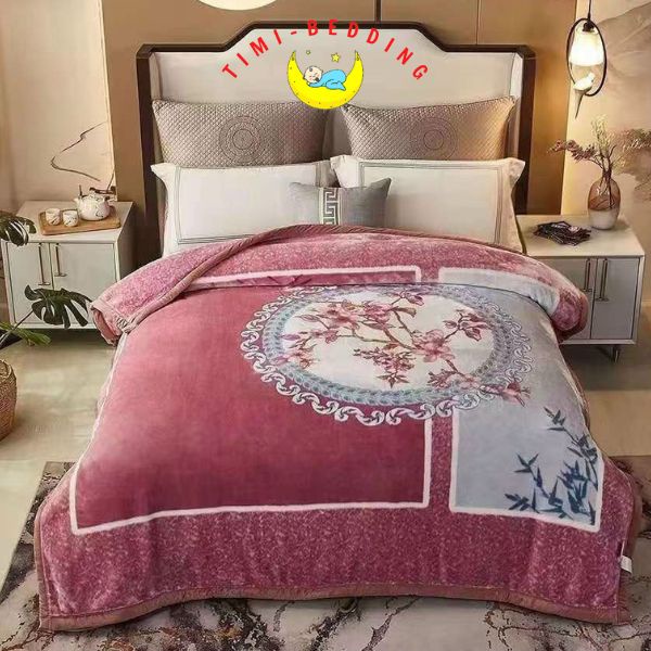 Chăn nhung tuyết cho người lớn ấm áp, sang trọng kích thước 2x2,3m, nặng 4kg - Timibedding