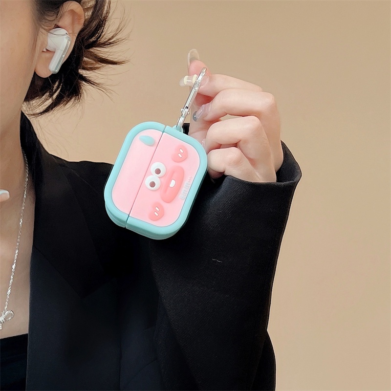 Vỏ Bảo Vệ Hộp Sạc Tai Nghe Bluetooth Oppo Enco Air & Air2 Pro / Enco Free2 / 2i Bằng Silicon Hình Xúc X