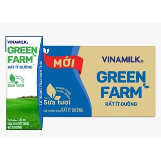 THÙNG 48 HỘP SỮA TƯƠI VINAMILK GREEN FARM (MỚI) - HỘP 180ML