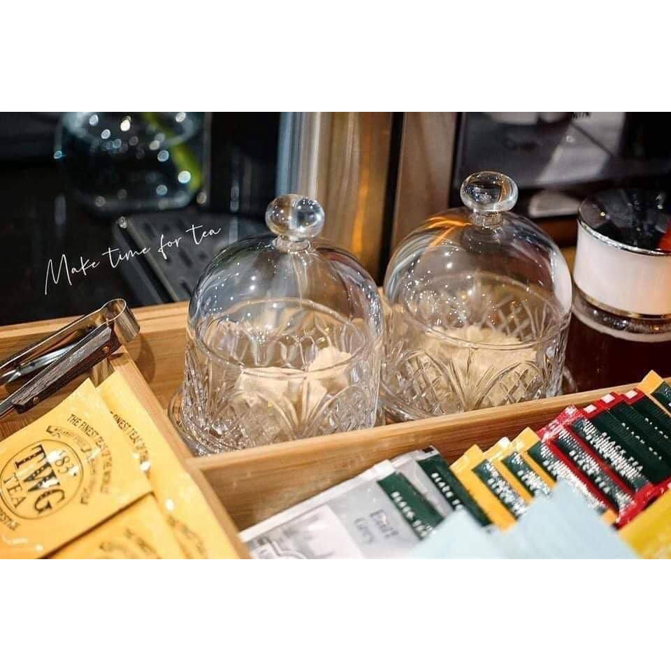 Set 3 Dome Pha Lê Để Bơ, Bánh Kem, Hoa Quả Godinger Dublin - Hàng Chính Hãng Mua tại Đức