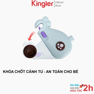 Khóa Chốt Cánh Tủ Hình Cá Voi Dễ Thương, Chốt Tủ Đa Năng, Khóa Chốt Cánh Tủ, An Toàn Cho Bé, Kingler 3108