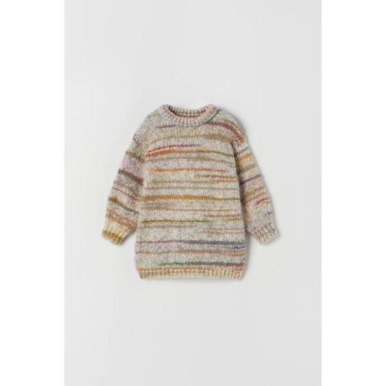 Đầm len Zara phối màu lạ xiinh cho bé size 3-4Y