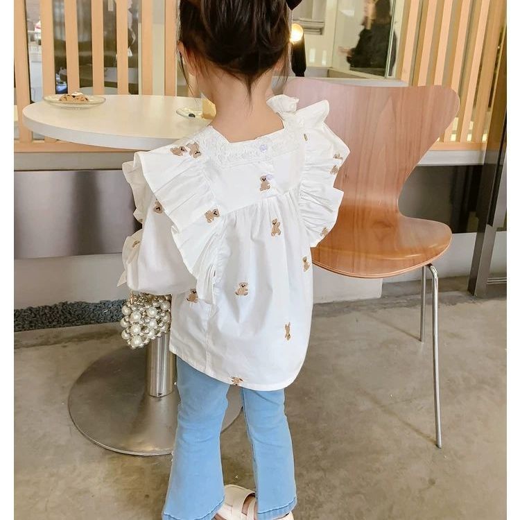 Áo Sơ Mi Phong Cách Hàn Quốc Mới Cho Bé Gái