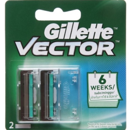 Vỉ 2 Lưỡi dao cạo thay thế Gillette Vector