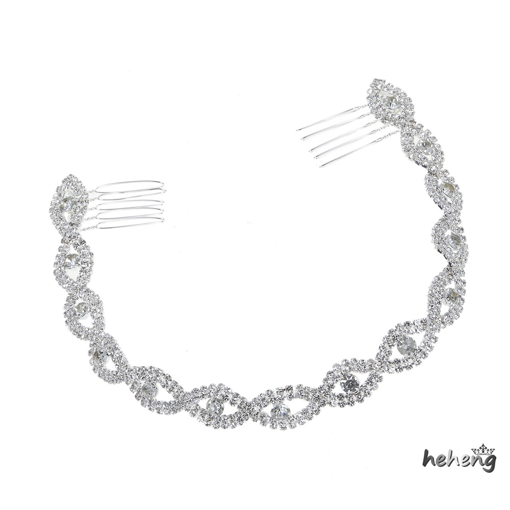 Lược Cài Tóc Đính Đá Nhiều Màu Sắc Lấp Lánh Dành Cho Tiệc Cưới / Tiệc Hóa Trang