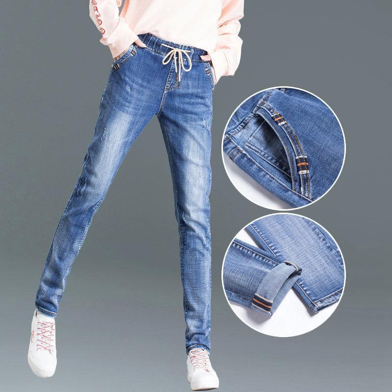 Quần jeans Harlan Lưng Cao Dáng Rộng Co Giãn Thời Trang Thu Đông 2022 Dành Cho Nữ Có size Lớn