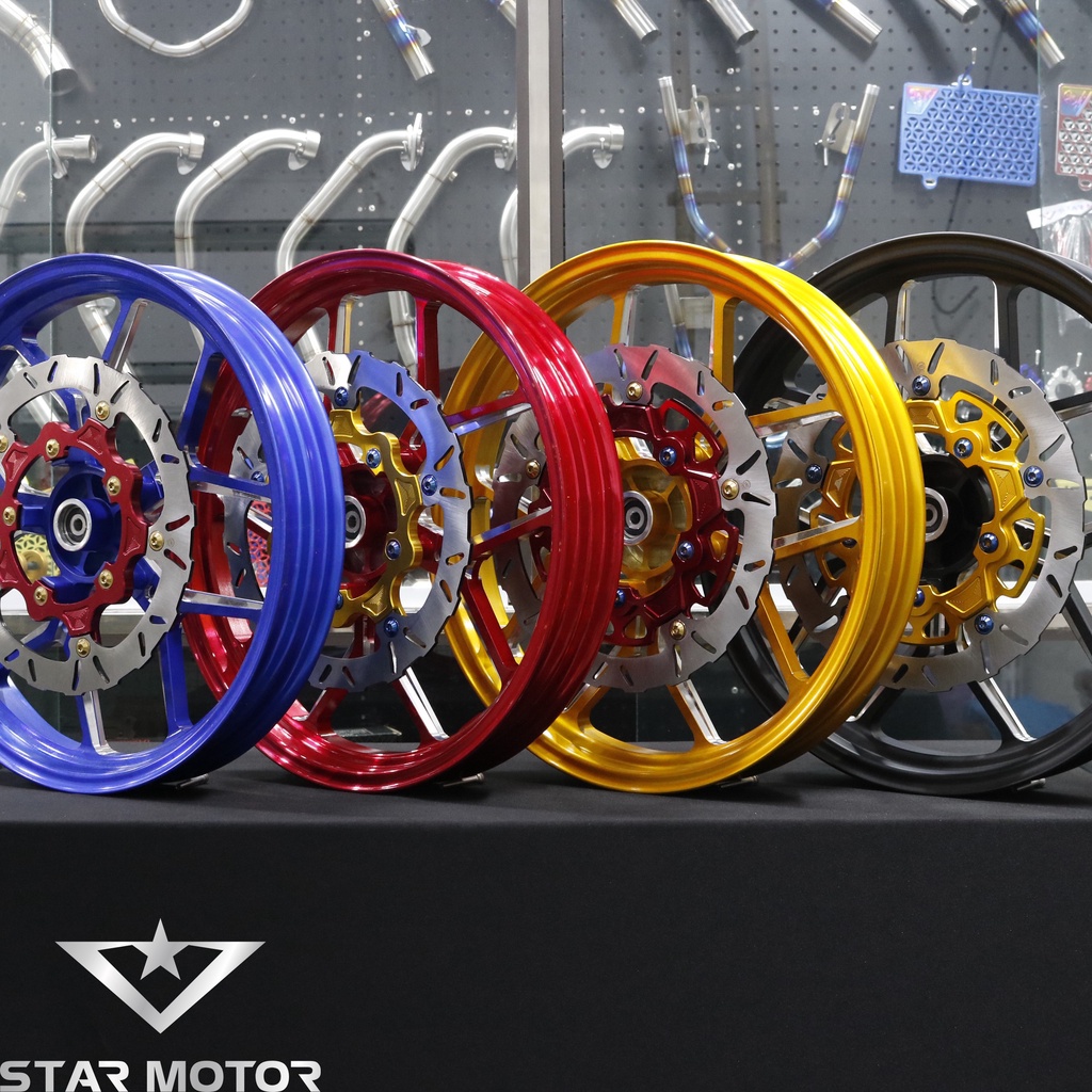 Vành Asio nhôm CNC bản lớn 3.5 - 4.5 dành cho Exciter 150