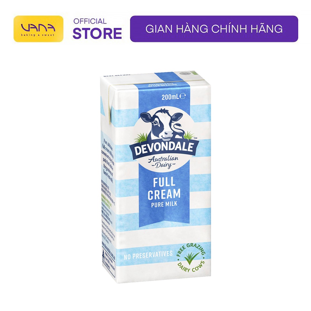 Sữa tươi nguyên kem Devondale 200ml
