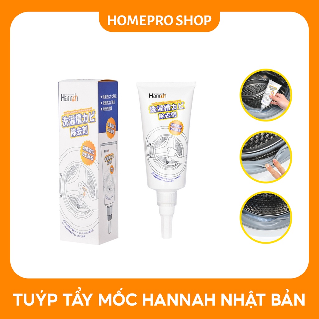 Gel tẩy mốc, tẩy mảng bám Hannah, Tẩy Mốc Ron Cao Su Máy Giặt Tủ Lạnh