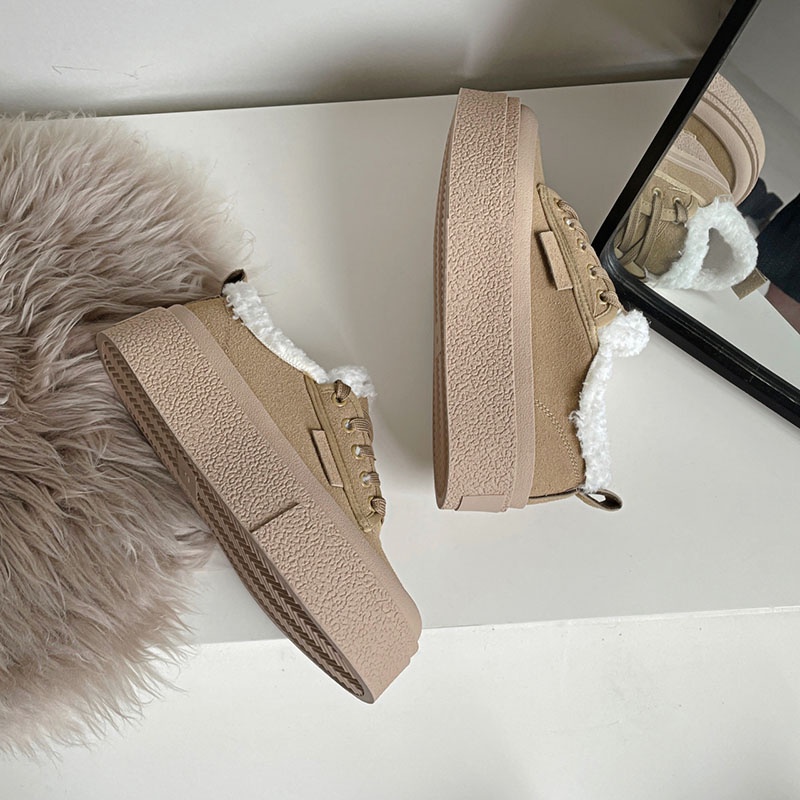 Giày Thể Thao Cột Dây Đế Dày Thời Trang Cho Nữ