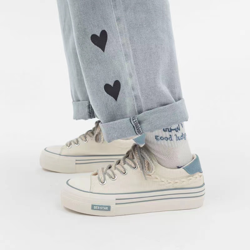 Giày Thể Thao Vải Bạt Thời Trang Hàn Cho Nữ