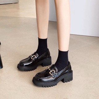 Kana Platform Loafes - Giày da bò nữ
