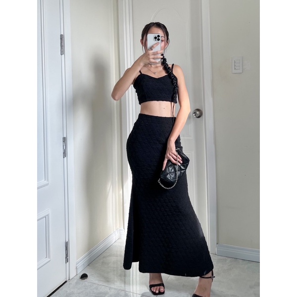 SUNDEI | Set thun ôm body thiết kế áo dây và chân váy đuôi cá Mermaid Set