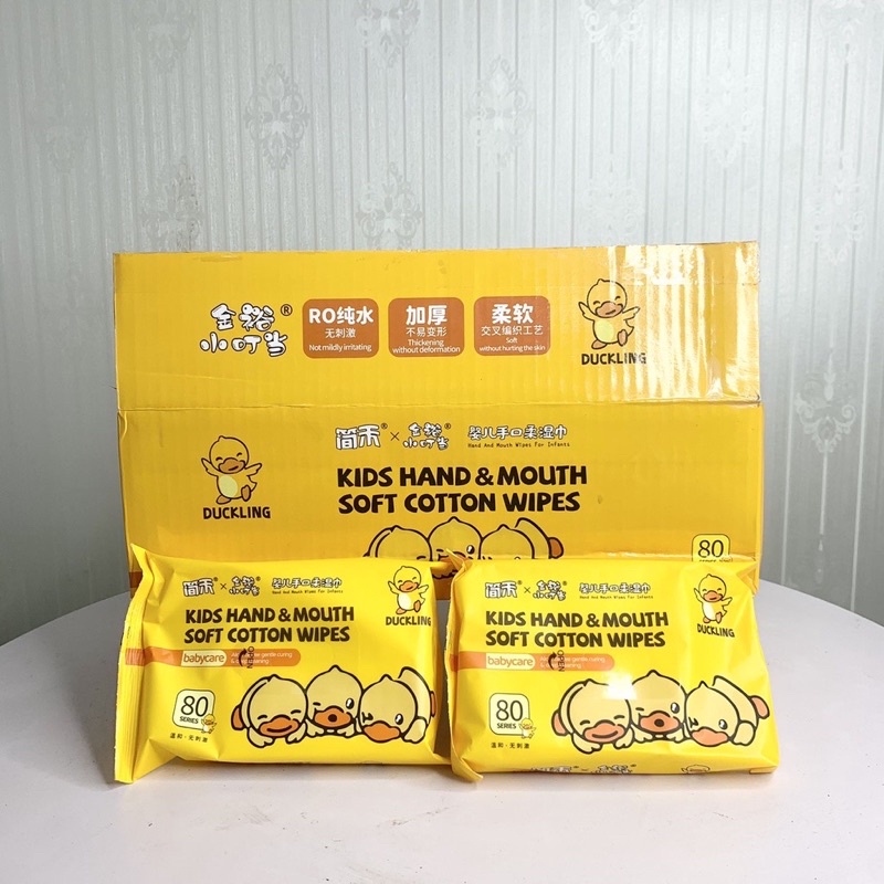 Thùng 10 gói giấy ướt vịt vàng