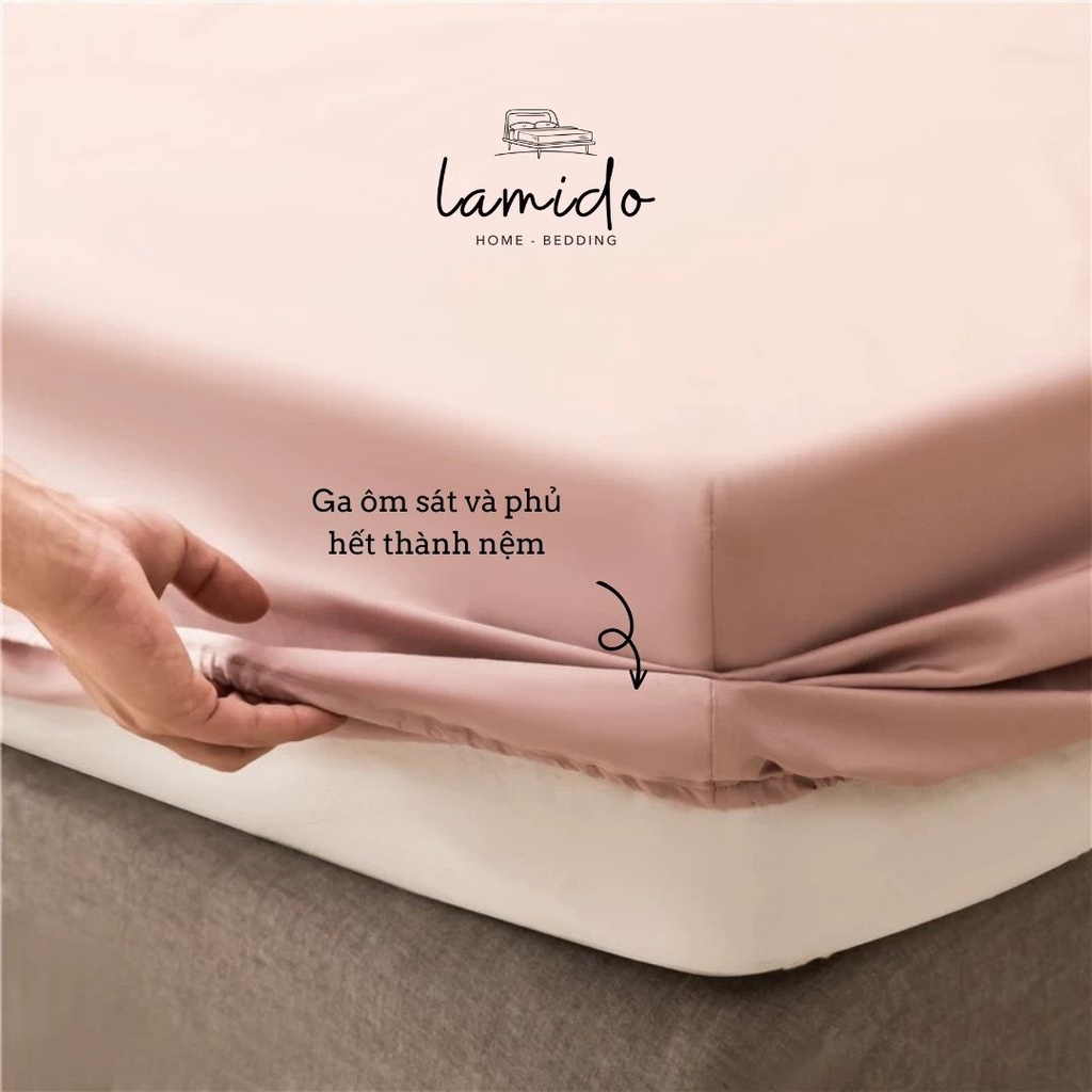 Ga giường/drap lụa tencel LAMIDO 100% tự nhiên màu trơn đủ size 1m, 1m2, 1m4, 1m6, 1m8, 2m, 2m2