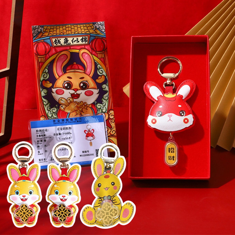 Móc Khóa Hình Thỏ Năm Mới 2023 Dễ Thương Cho Bé