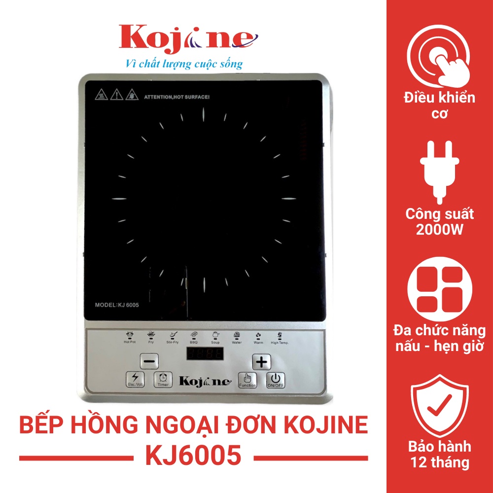 Bếp hồng ngoại đơn, loại cơ Kojine - KJ 6005