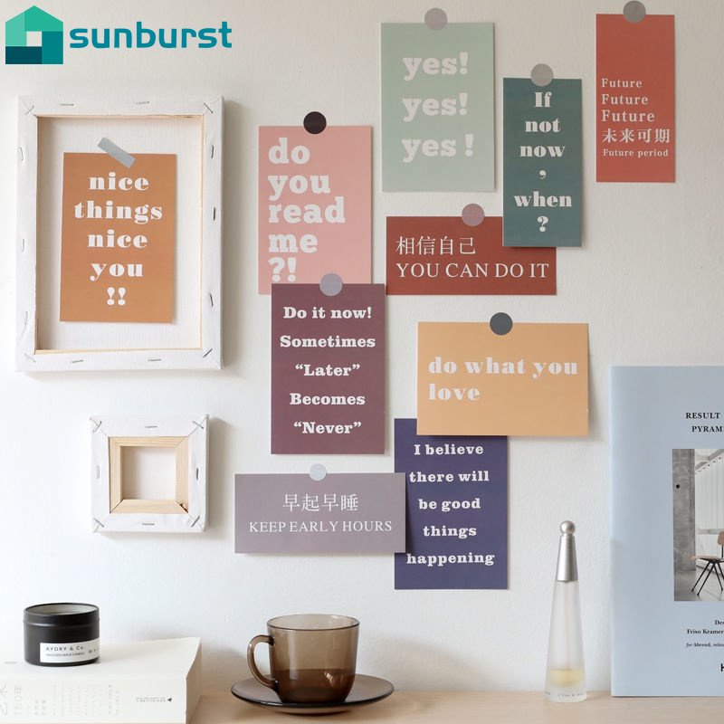 Set 15 Miếng Dán Tường DIY Họa Tiết Scandinavian Tinh Tế Trang Trí Nhà Cửa