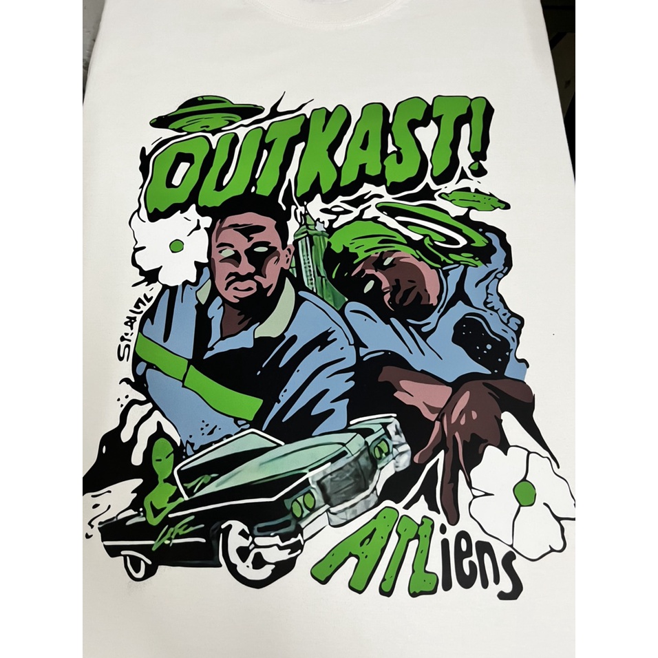 Áo thun tay lỡ unisex nam nữ trơn OUTKAST HIPHOP cotton form rộng oversize nhiều màu phong cách ulzzang