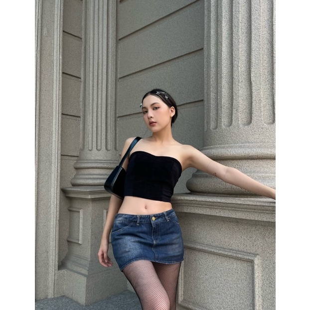 WEDNESDAY chân váy jean y2k -  jeans skirt